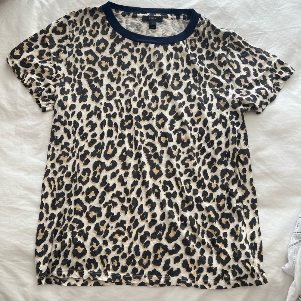 J Crew Leopard T shirt